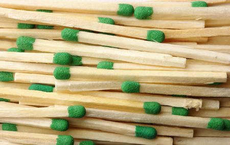 Green matchsticks, can be used as a backgroundの写真素材