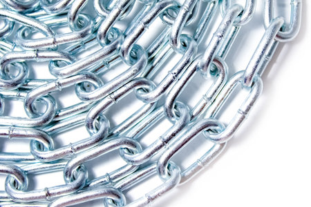 powerful chain on a white background