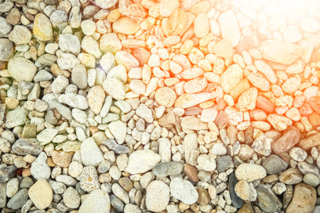 beautiful stones by the sea on nature background