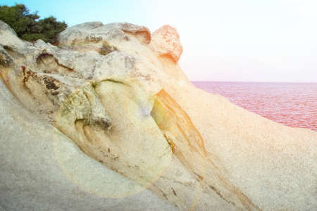beautiful sea in greece on nature background