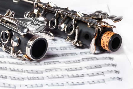 clarinet on a white backgroundの写真素材