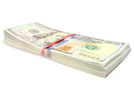 business dollar money on white background