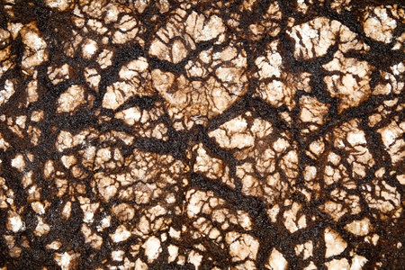 A brown background cracked food finished productの写真素材