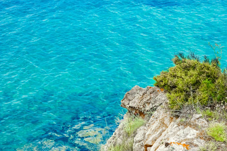 Beautiful sea of Greece at the coastの写真素材