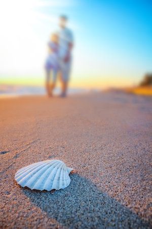A Happy couple weekend at sea travel in nature