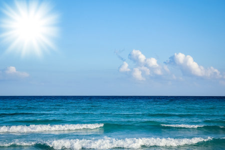 beautiful sea shore on nature cyprus backgroundの写真素材