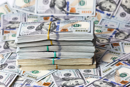 dollars on white background business concept bank in a pandemic