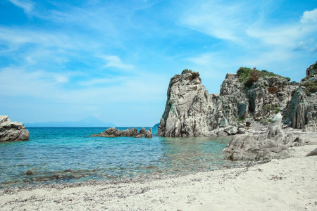 beautiful nature by the sea on nature in the park backgroundの写真素材