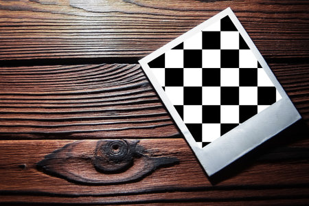 Photo album nostalgia photography on a wooden backgroundの写真素材