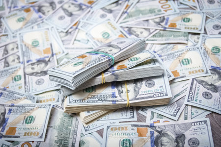 Money banknotes dollars background business projectの写真素材