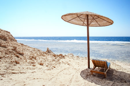 Beautiful seashore vacation on nature landscape backgroundの写真素材