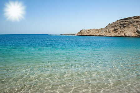 Beautiful seashore vacation on nature landscape backgroundの写真素材