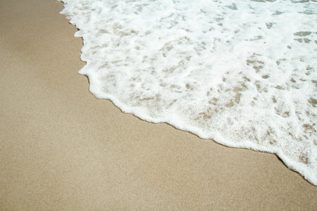 Beautiful sea and sand on the shore vacation travel background