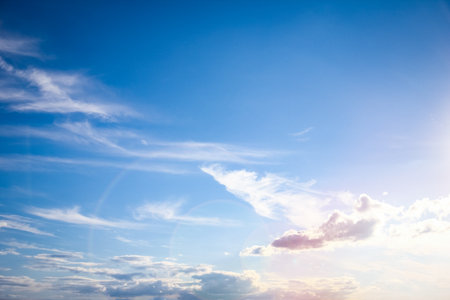 beautiful sky clouds in nature in an atmosphere of clean air