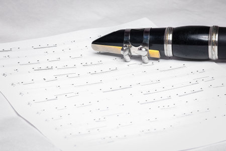 clarinet on a white backgroundの写真素材