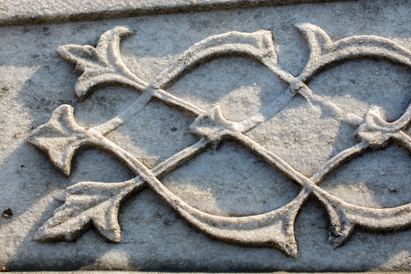 Ottoman marble carving art in detail