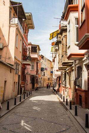 View of a street in Istanbul, Turkey, in the view