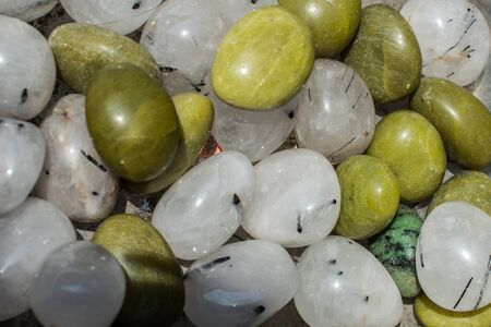 natural mineral gemstones of a certain type in view