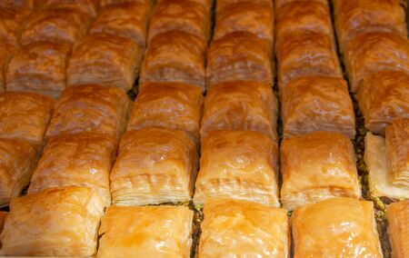 Traditional Turkish dessert Baklava from Istanbul Turkey