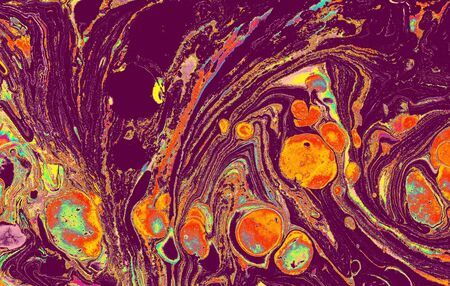 Traditional Ottoman Turkish abstract marbling art patterns as background