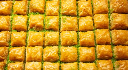 Traditional Turkish dessert Baklava from Istanbul Turkeyの写真素材