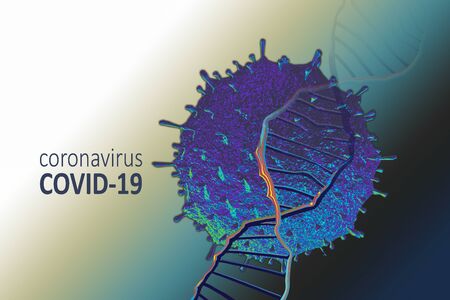 Coronavirus danger and public health risk.  Coronaviruses pandemic outbreak background.の写真素材