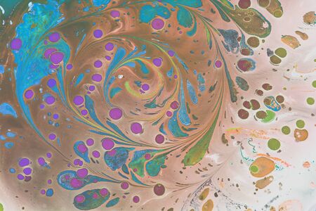 Abstract marbling floral pattern for fabric,tile design. background texture