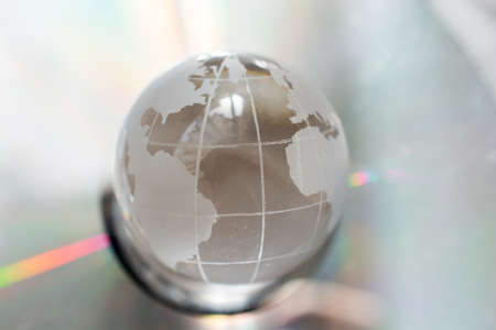 Glass globe for environment and conservation. Global business or education  conceptsの写真素材
