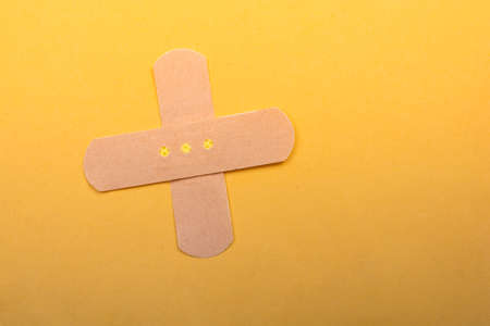 Dressing plasters, wound cross plastering bandの写真素材