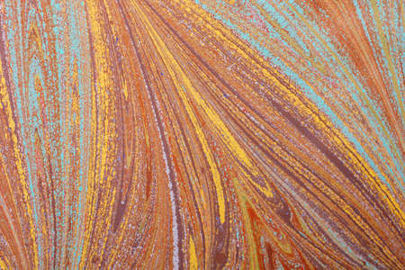 Beautiful abstract art of Ebru marbling painting techniques on water with paints