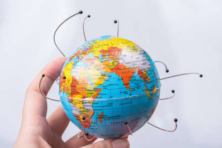 Global quarantine on virus outbreak. , pandemic.  health risk, quarantine virus.の写真素材