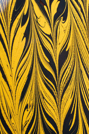 Beautiful abstract art of Ebru marbling painting techniques on waterの写真素材