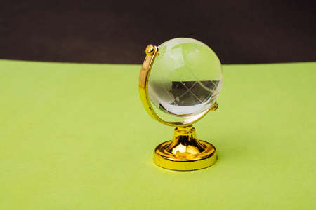 Glass globe for environment and conservation. Global business or education  concepts