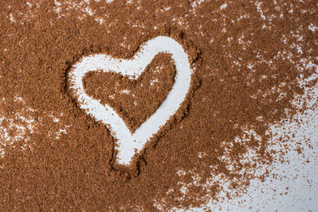 Heart shape icon as love and romance conceptの写真素材