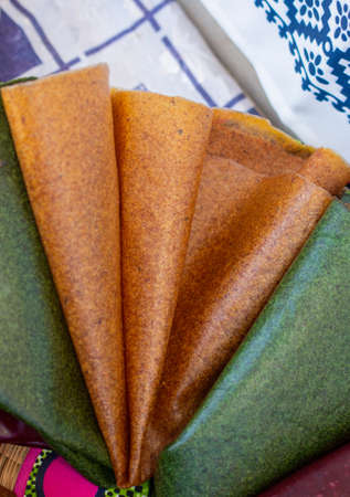 Georgian style dried fruit pulp as snack food