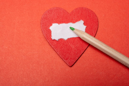 Heart shaped object in view as love conceptionの写真素材