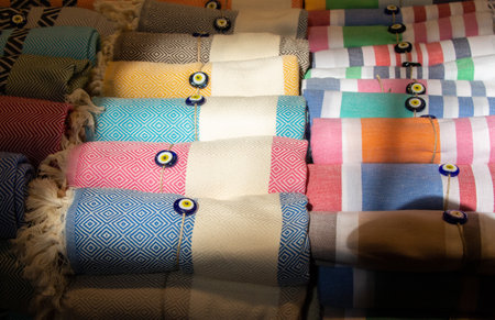 Pile of Turkish Bath Towels known as Hamam Pestemal loinclothes