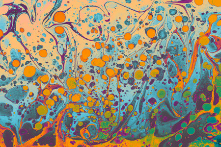 Abstract creative marble pattern texture. Traditional art of Ebru marbling