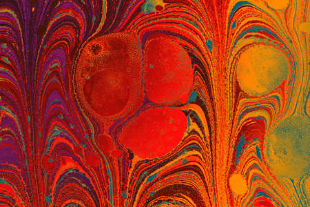 Abstract marbling floral pattern for fabric,tile design. background texture