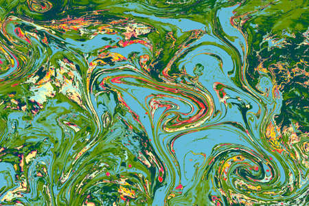 Traditional Ottoman Turkish abstract marbling art patterns as background