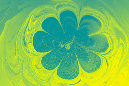 Beautiful abstract art of Ebru marbling painting techniques on water with acrylic paints