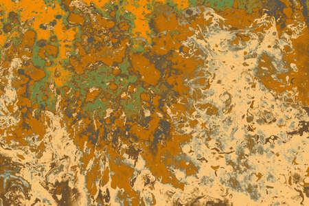 Beautiful abstract art of Ebru marbling painting techniques on water with acrylic paints