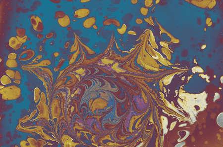 Abstract creative marble pattern texture. Traditional art of Ebru marbling