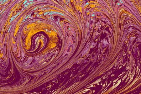 Abstract creative marble pattern texture. Traditional art of Ebru marbling