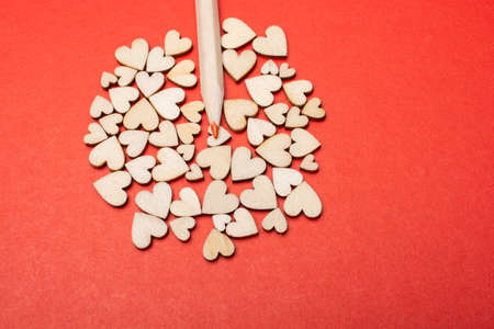 Heart shaped object in view as love conceptionの写真素材