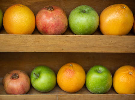 apples and pomegranate s as fruit composition.  fruit health foodの写真素材