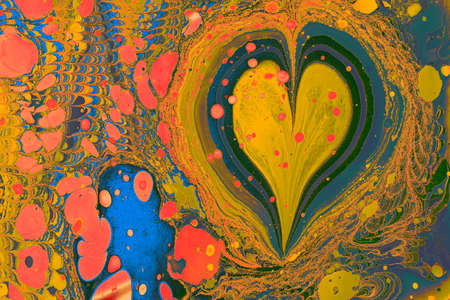 Abstract creative marbling pattern with love concept for fabric, design background textureの写真素材