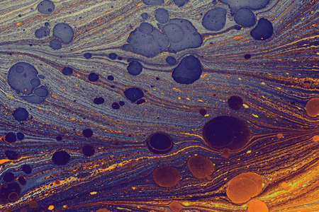 Abstract creative marble pattern texture. Traditional art of Ebru marblingの写真素材