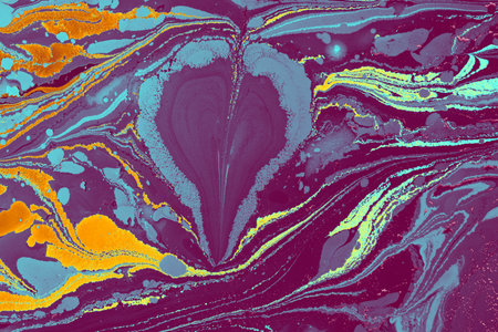 Abstract creative marbling pattern with love concept for fabric, design background textureの写真素材