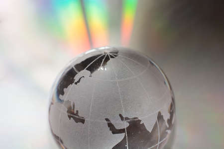 Glass globe for environment and conservation. Global business or education  conceptsの写真素材